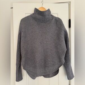 Three Dots Textured Sweater with Button Detail on Back
